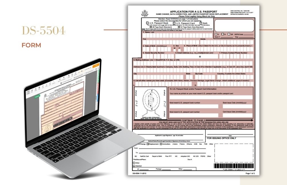 U.S. Passport Form DS-5504